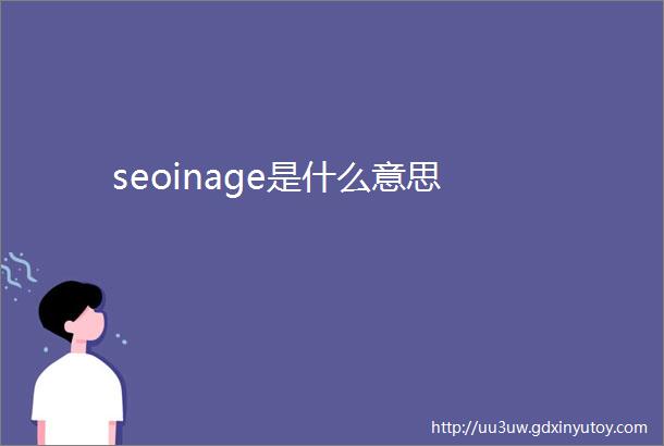 seoinage是什么意思